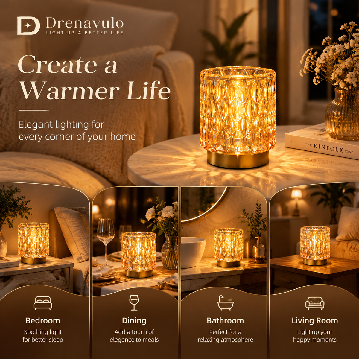 Drenavulo® Mini Crystal Accent Lamp