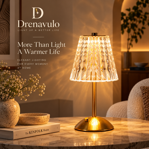 Drenavulo® Rechargeable Crystal Table Lamp