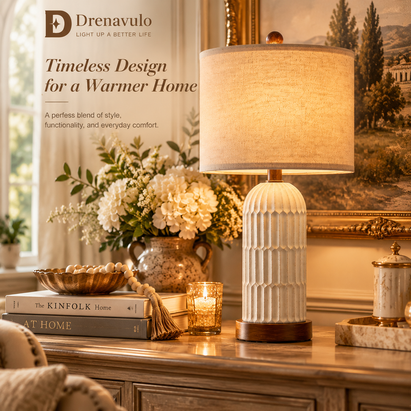Drenavulo® Vintage Ceramic Table Lamp
