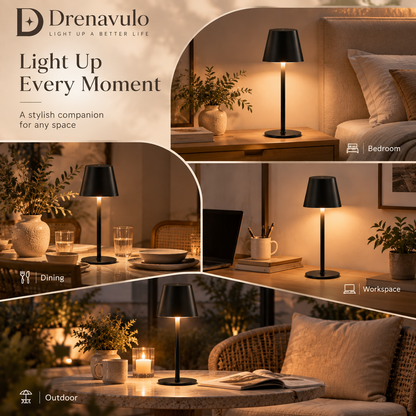 Drenavulo® Cordless Rechargeable Table Lamp
