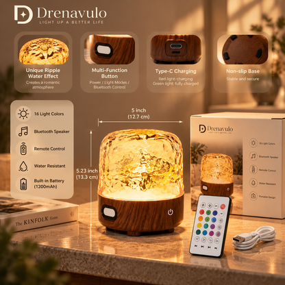 Drenavulo® Ripple Light Bluetooth Speaker Lamp