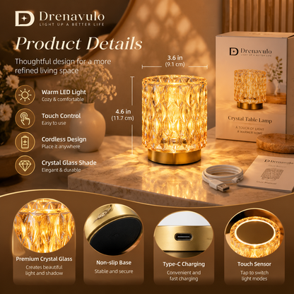 Drenavulo® Mini Crystal Accent Lamp